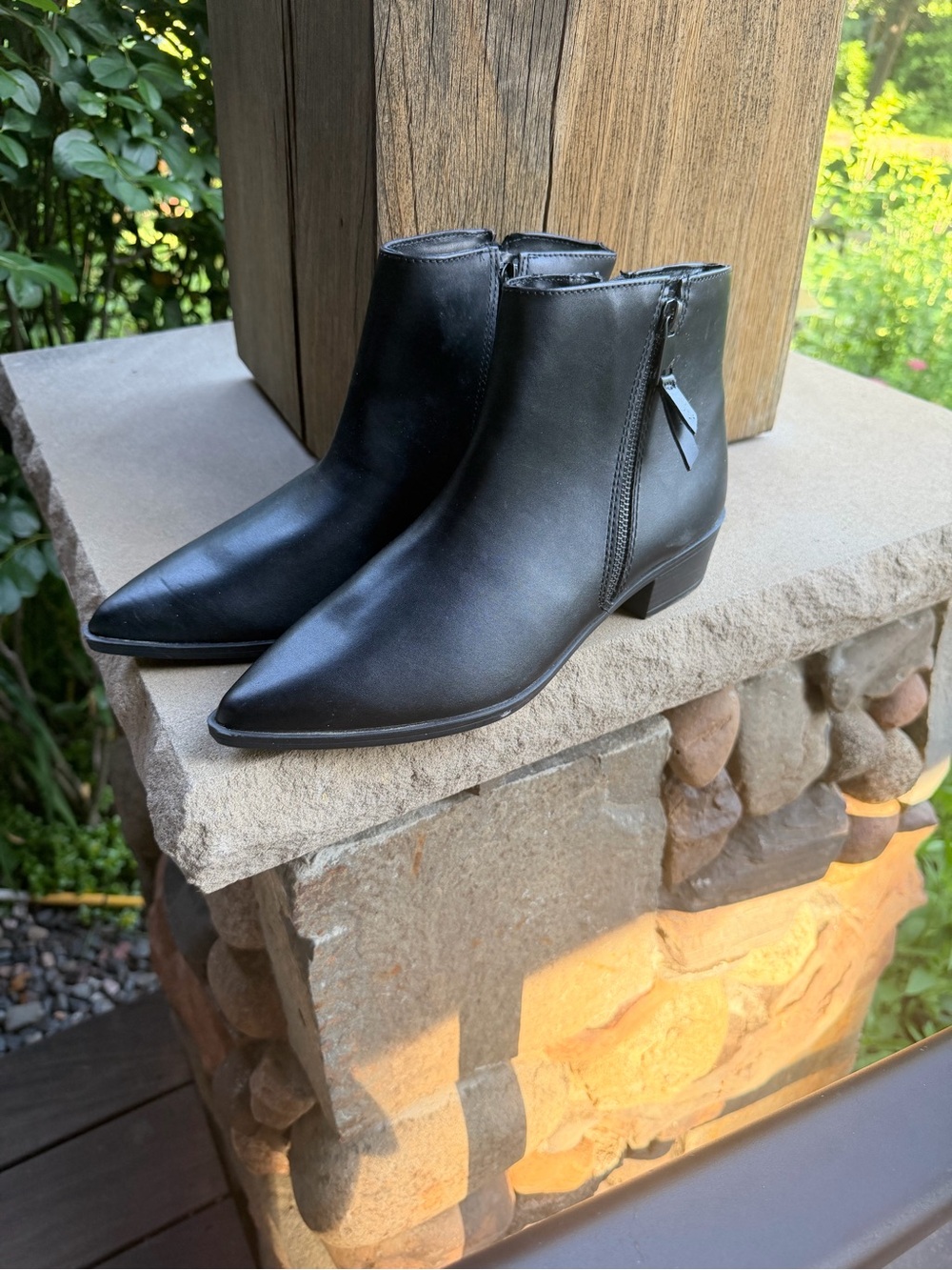 Worthington Black Pointed Toe Ankle Boots